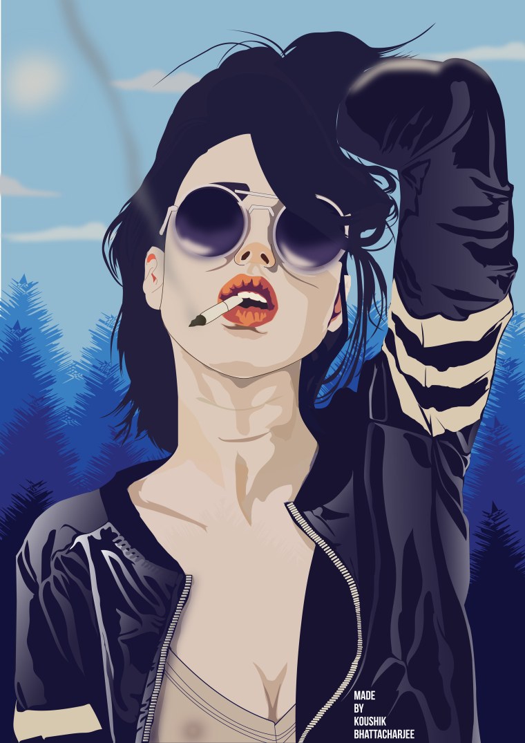 Дерзкая девушка арт