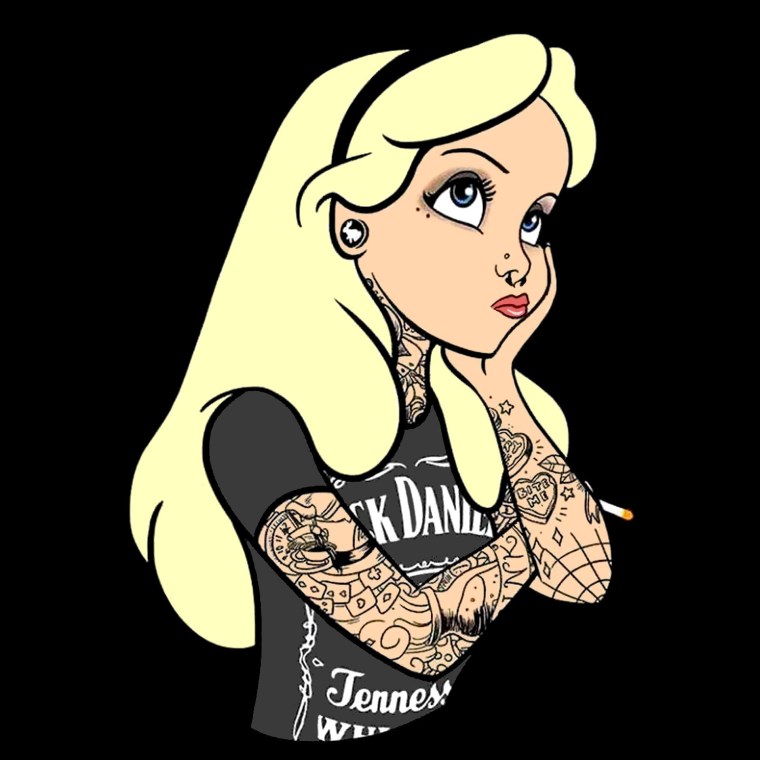 Принцессы Диснея в стиле рок