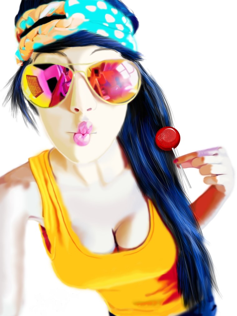 Мультяшные девушки в очках