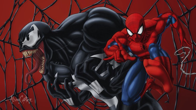 Веном и человек паук друзья