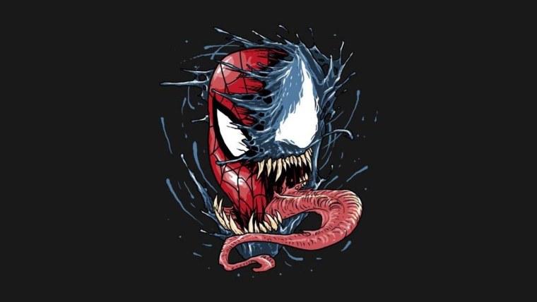 Веном и человек паук лицо