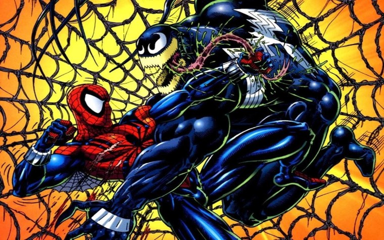 Человек паук и паук и Веном