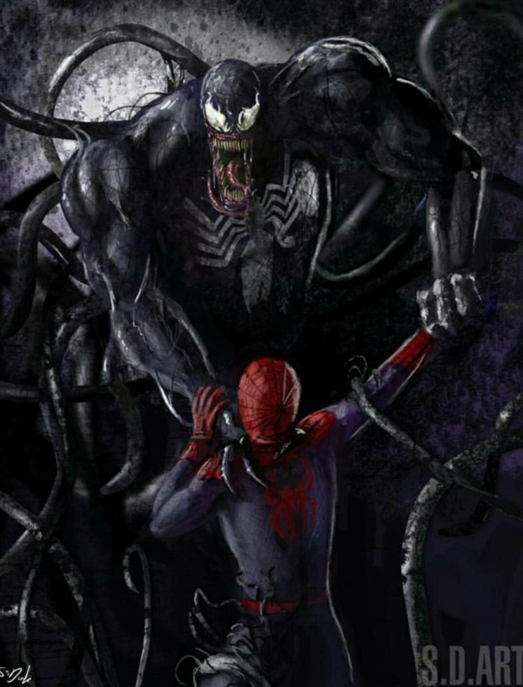 Человек паук симбиот против Венома
