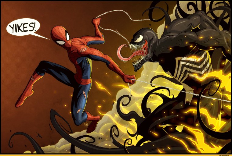 Вселенная Марвел Веном человек паук