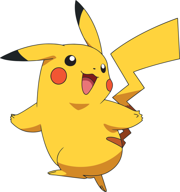 Пикачу на белом фоне