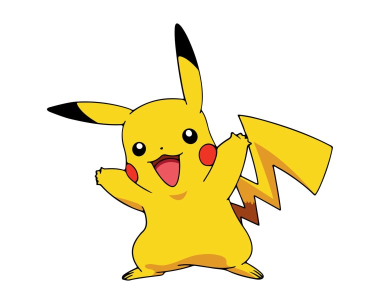 Покемоны на белом фоне