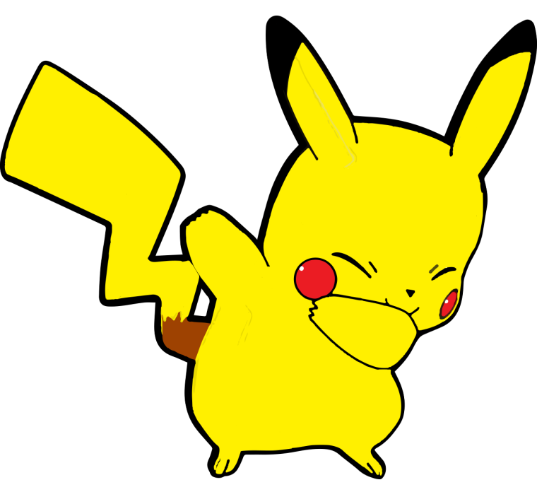 Стикеры Пикачу на прозрачном фоне