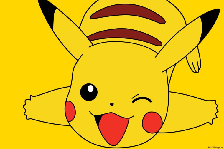 Пикачу лежит