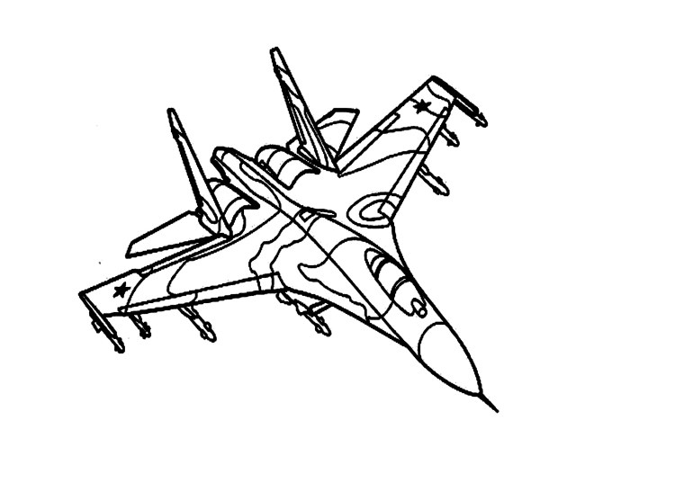 Истребитель рисунок карандашом