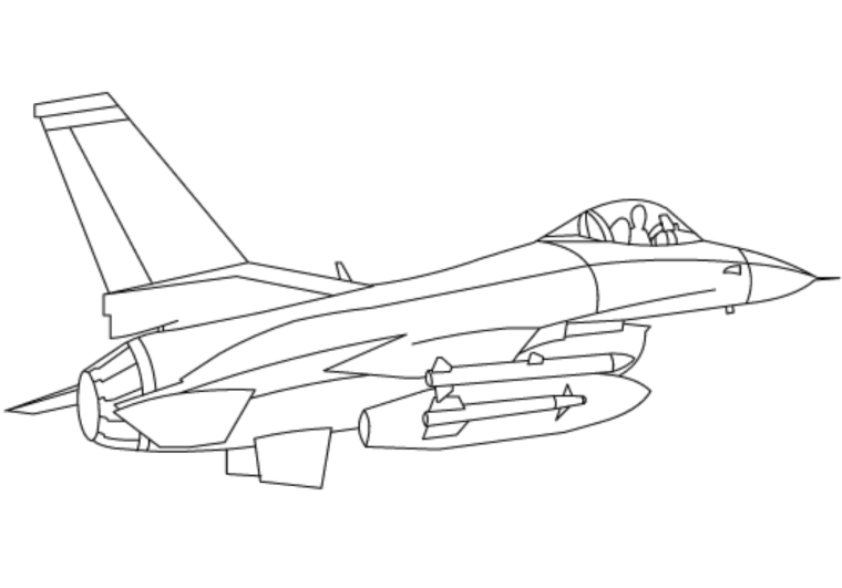 Самолет истребитель на белом фоне