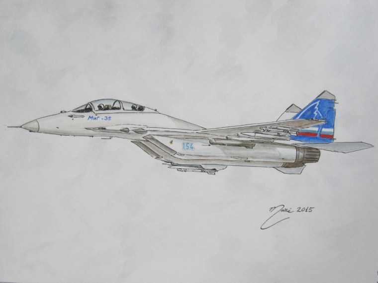 Самолёт истребитель миг 29 раскраска