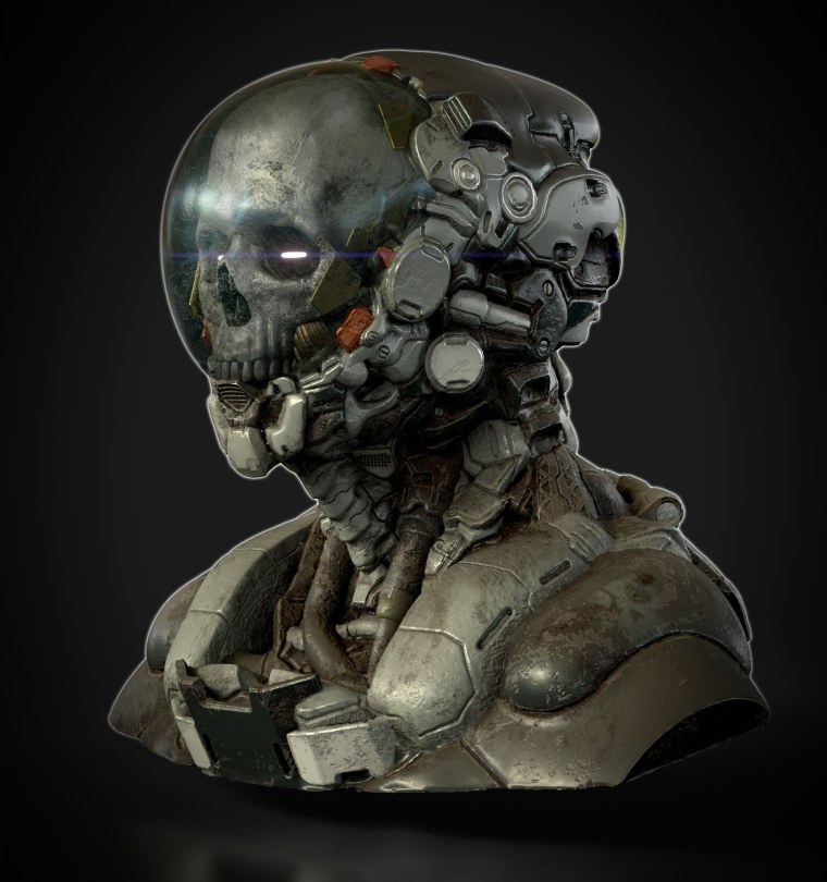 Cyberpunk череп солдат