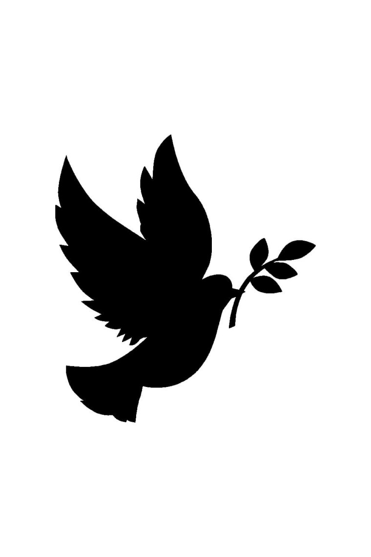 Черный силуэт птицы