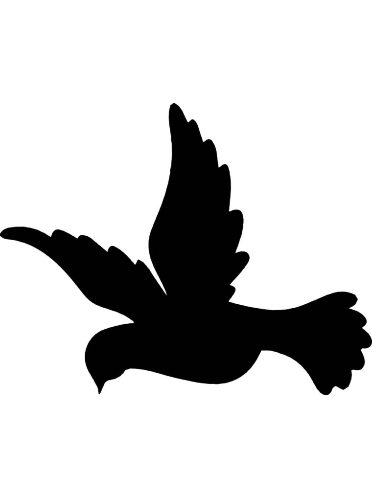 Силуэт летящего голубя