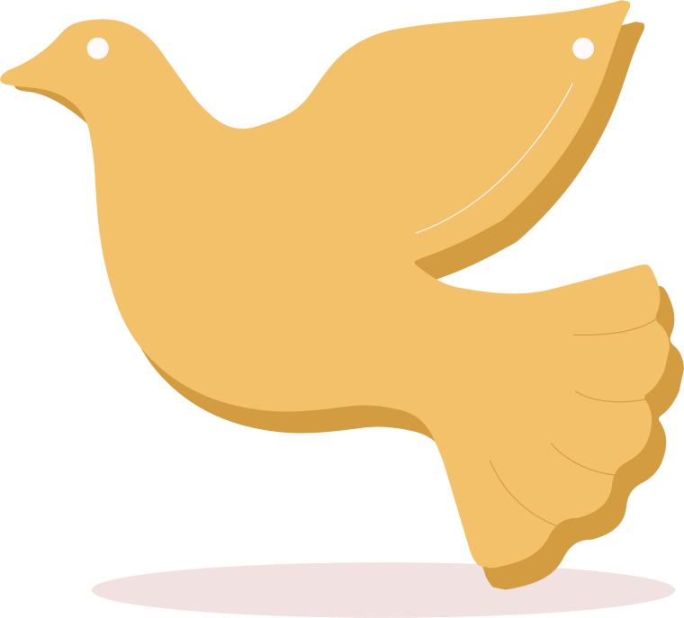 Голубь с жёлтым контуром