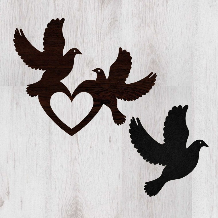 Голубь вектор чб