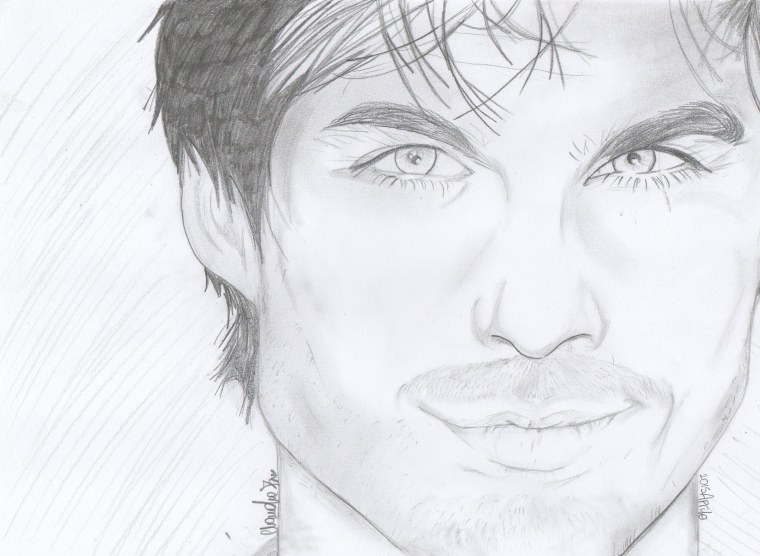 Деймон дневники вампира рисунок