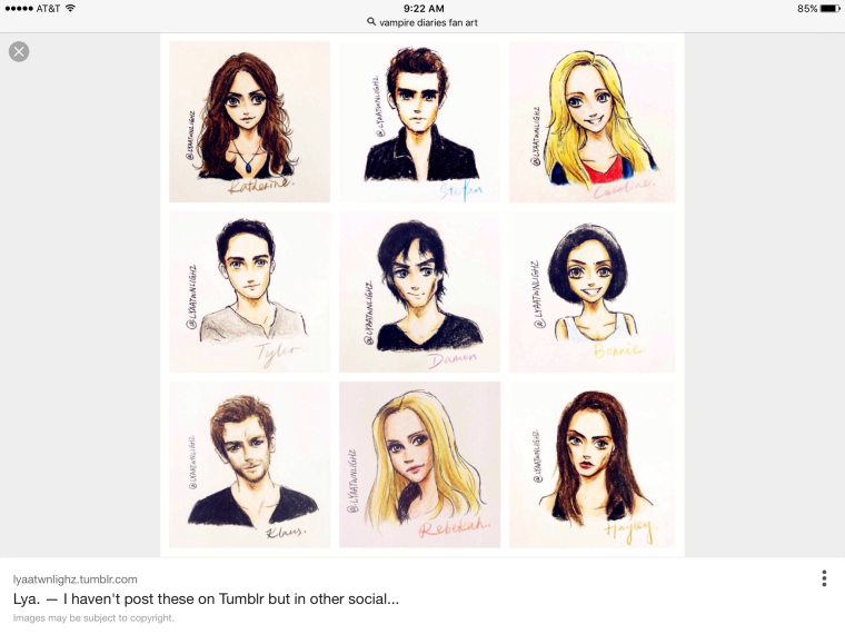 Деймон Сальваторе карандашом