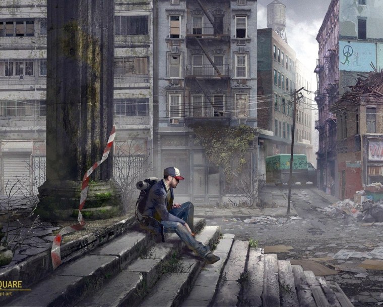 Разрушенная улица арт