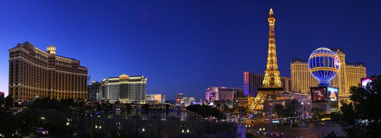Ночной Лас Вегас панорама