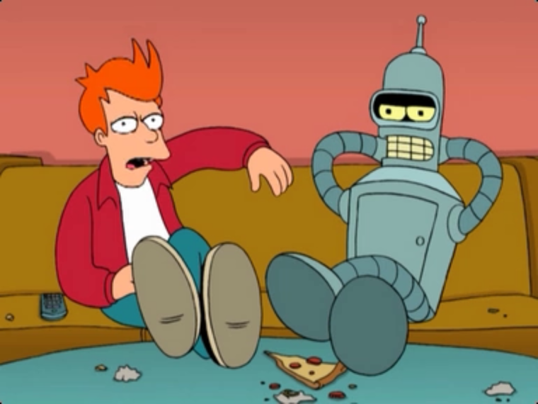 Бендер и Фрай из Футурамы