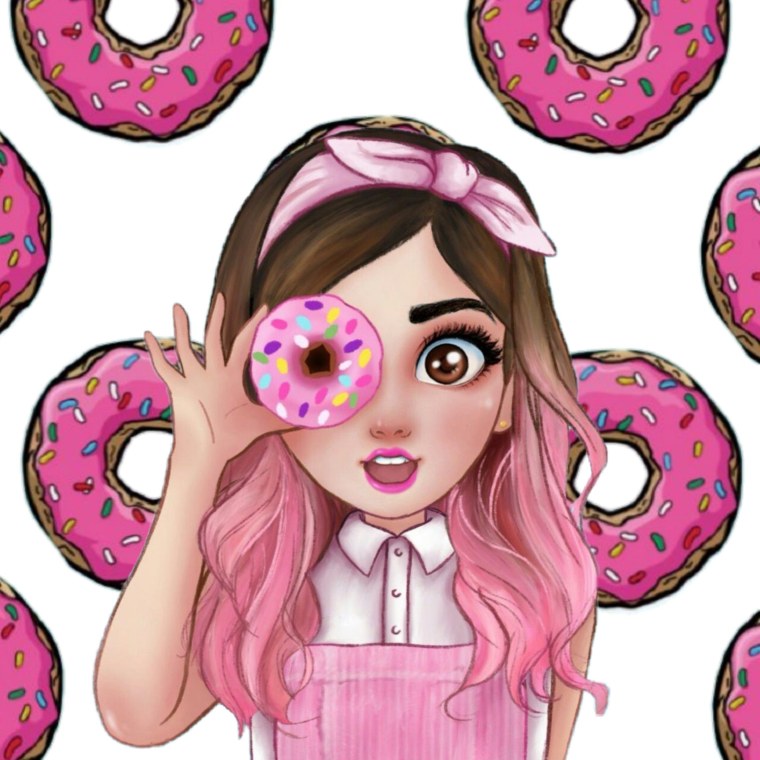 Девушка с пончиком