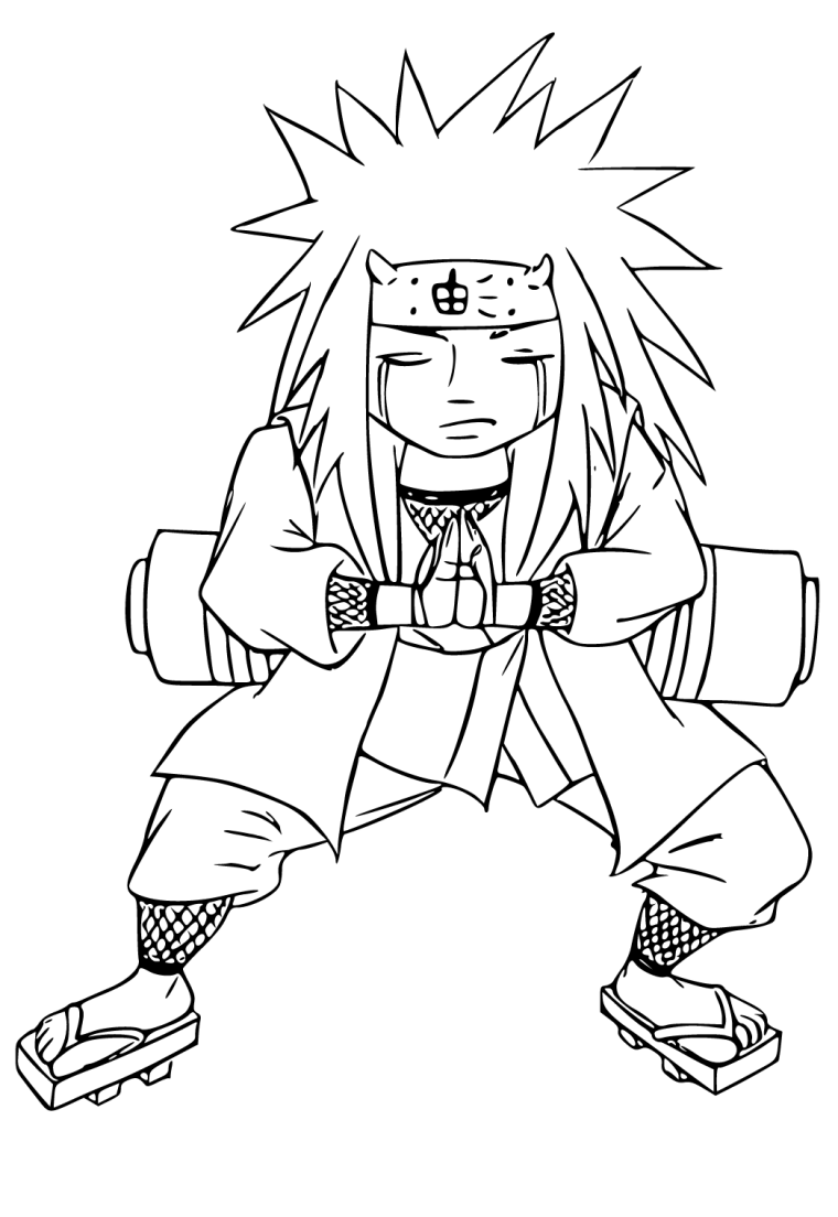 Джирайя Наруто черно белый