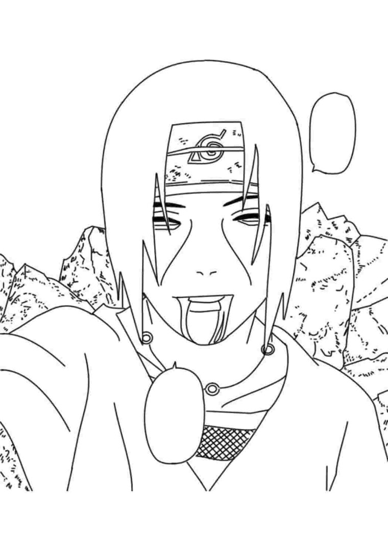 Раскраски Наруто Акацуки Итачи