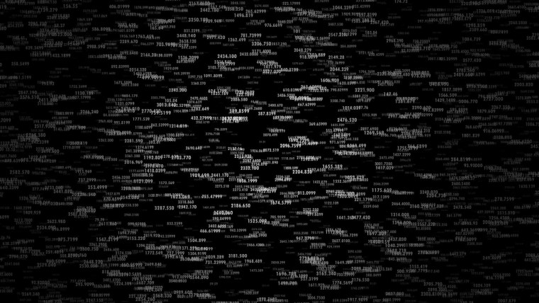 Много текста на черном фоне