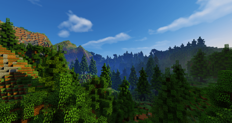 Майнкрафт лес шейдеры