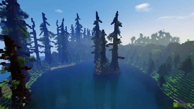 Майнкрафт биомы с шейдерами