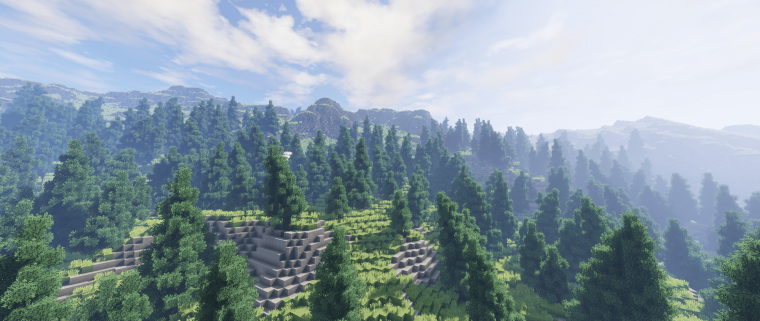 Тайга с шейдерами