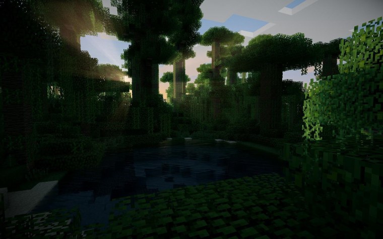 Джунгли майнкрафт с шейдерами