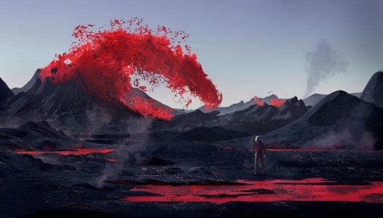 Вулкан лава