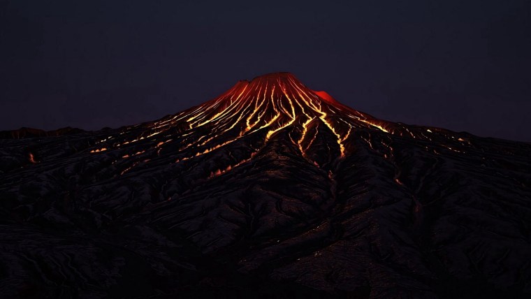 Стратовулкан лава