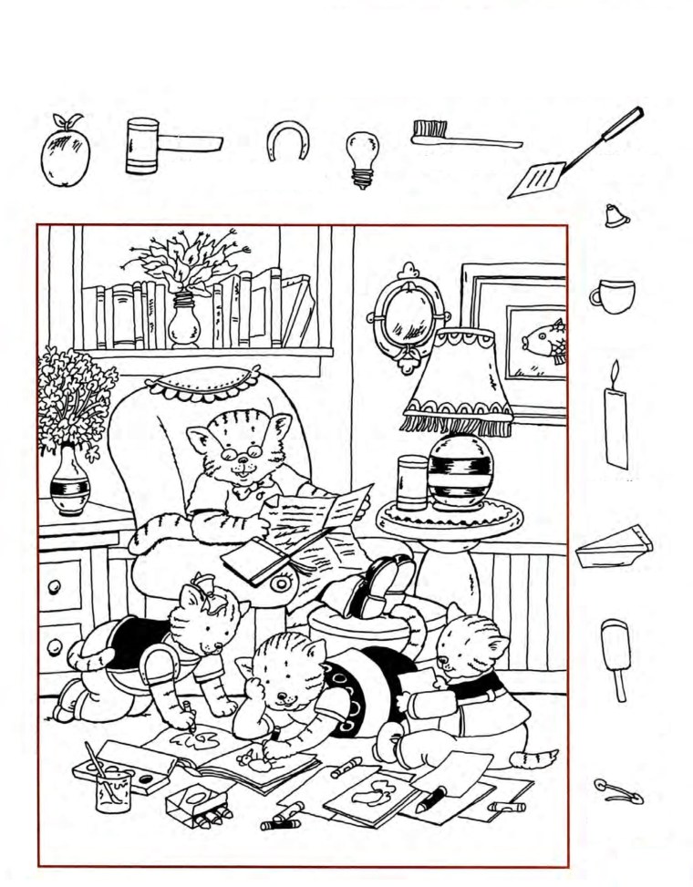 Искалка раскраска новый год