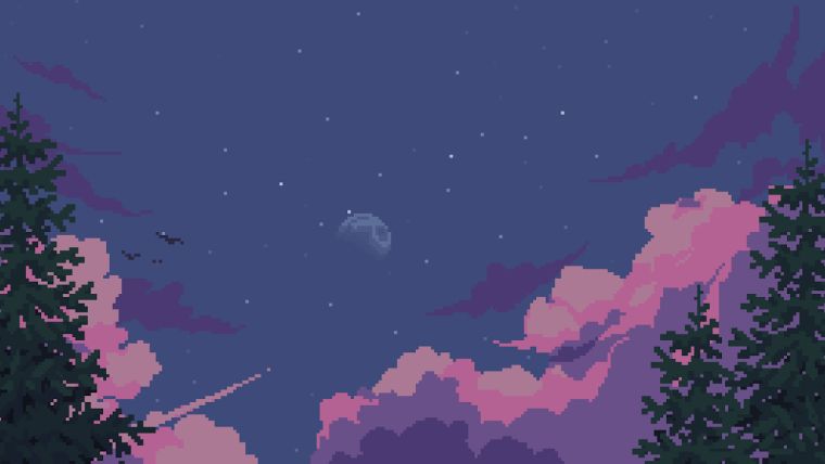 Аниме фон пиксельный