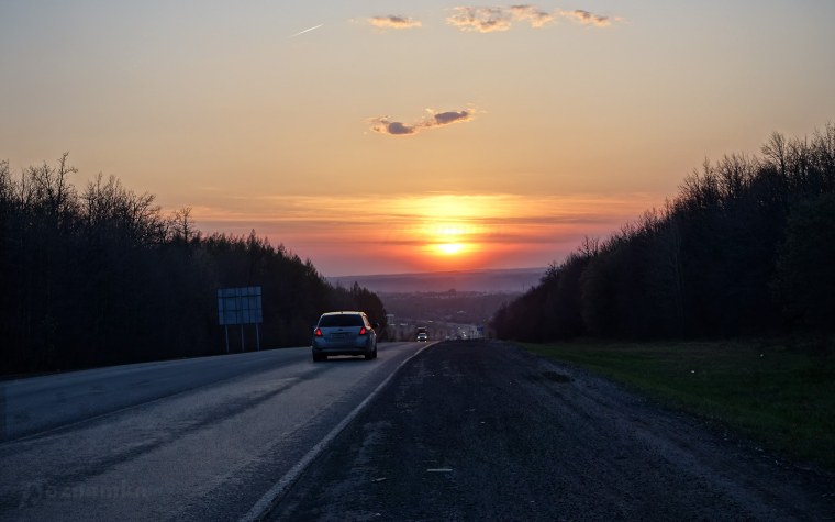 Пейзаж дорога домой