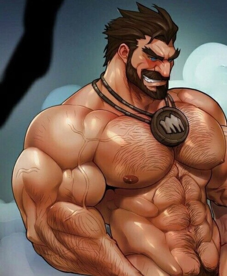 Крупные мускулистые парни аниме