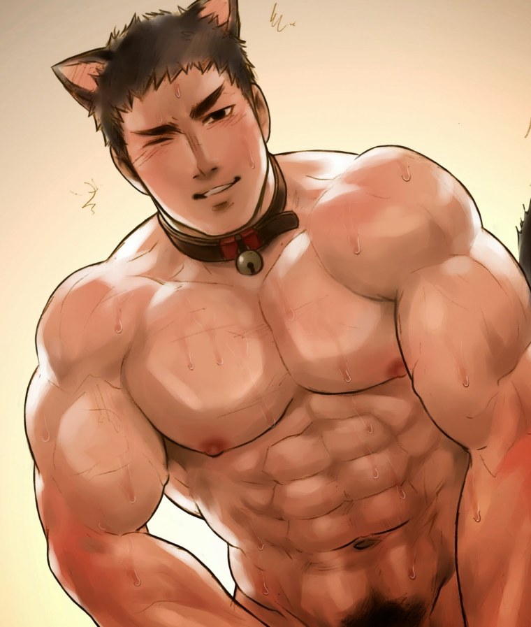 Крупные мускулистые парни аниме