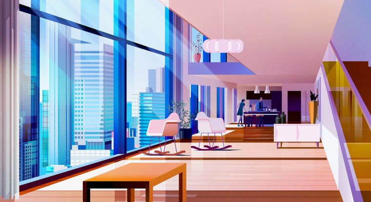 Векторный фон квартира