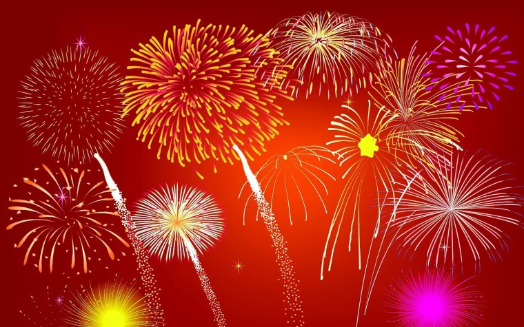 Салют яркий