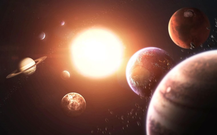 Солнце Меркурий Венера земля Марс