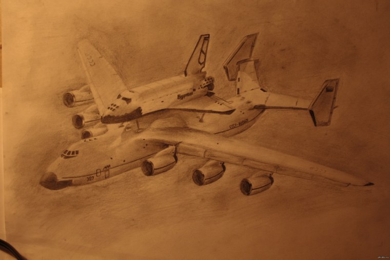 Буран космический корабль рисунок