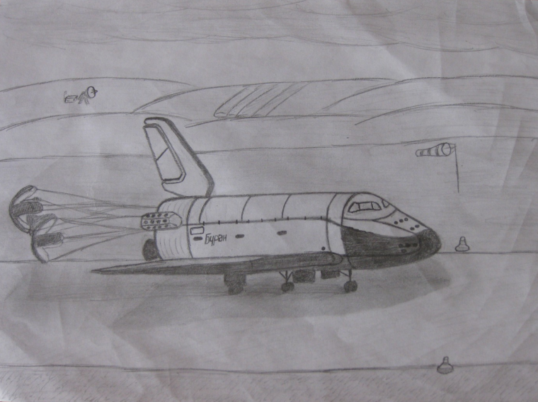 Буран рисунок карандашом