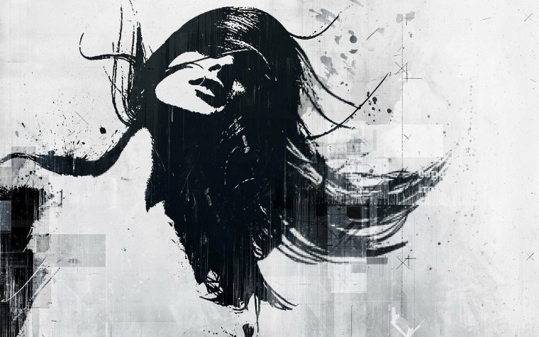 Красивая девушка абстракция