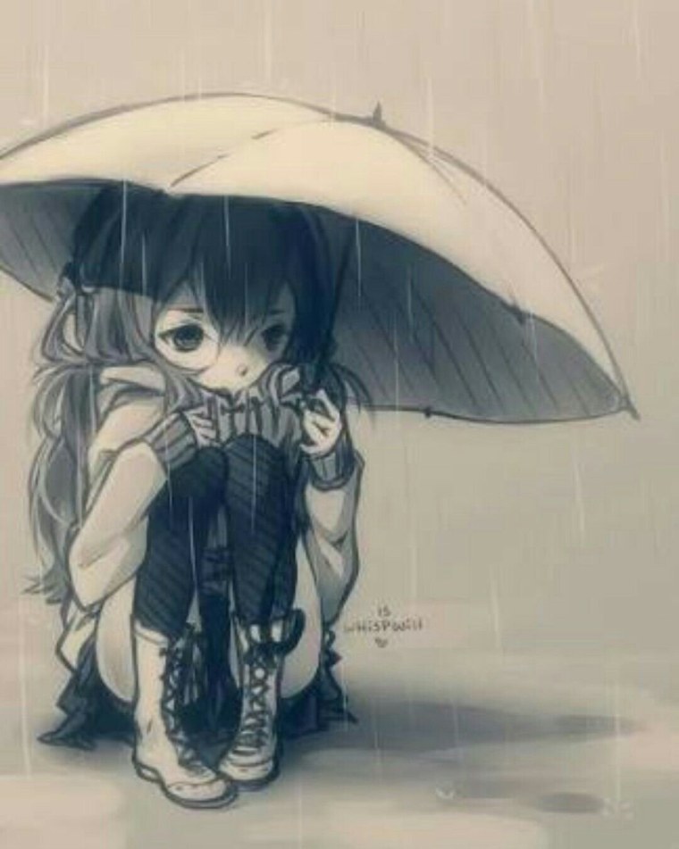 Милые грустные арты