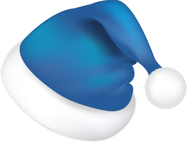 Новогодняя шапочка синяя