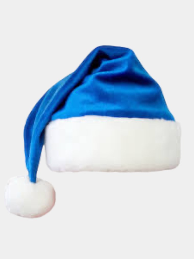 Колпак Деда Мороза синий