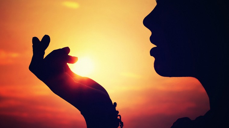 Силуэт на фоне заката